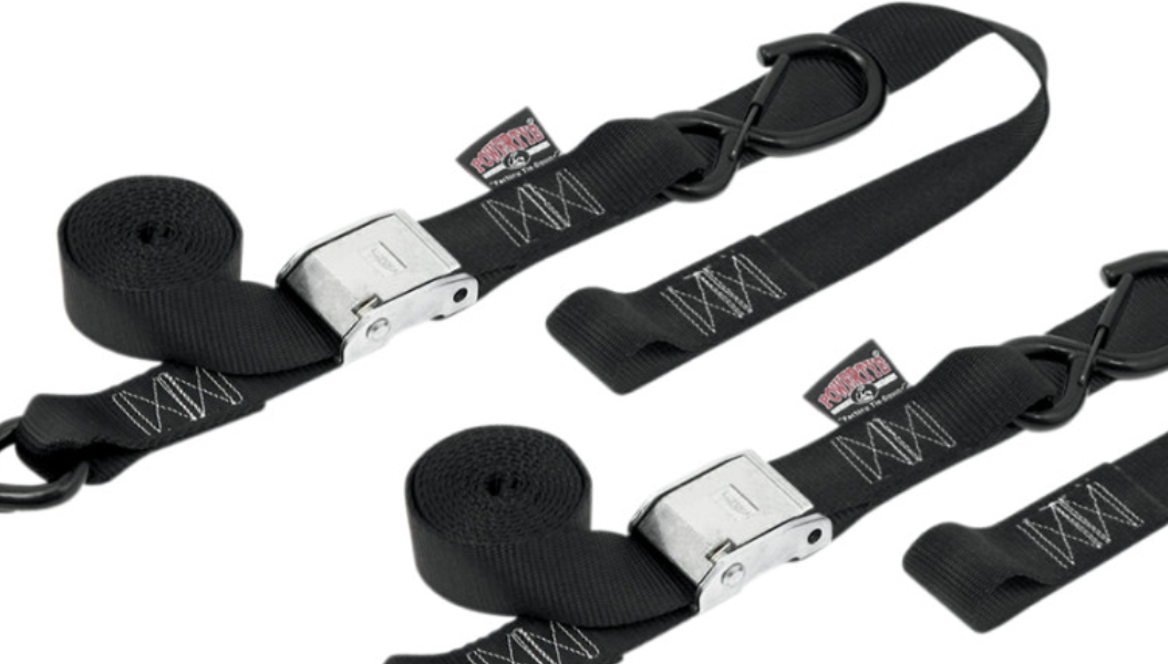 POWERTYE MFG. 3920-0140 29622-S1-1/2" Cam-Buckle Soft-Tye Tie Downs with Latch Hooks
