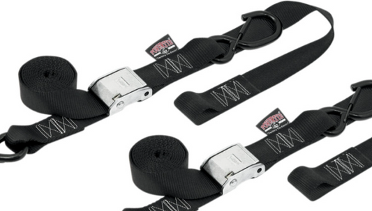 POWERTYE MFG. 3920-0140 29622-S1-1/2" Cam-Buckle Soft-Tye Tie Downs with Latch Hooks